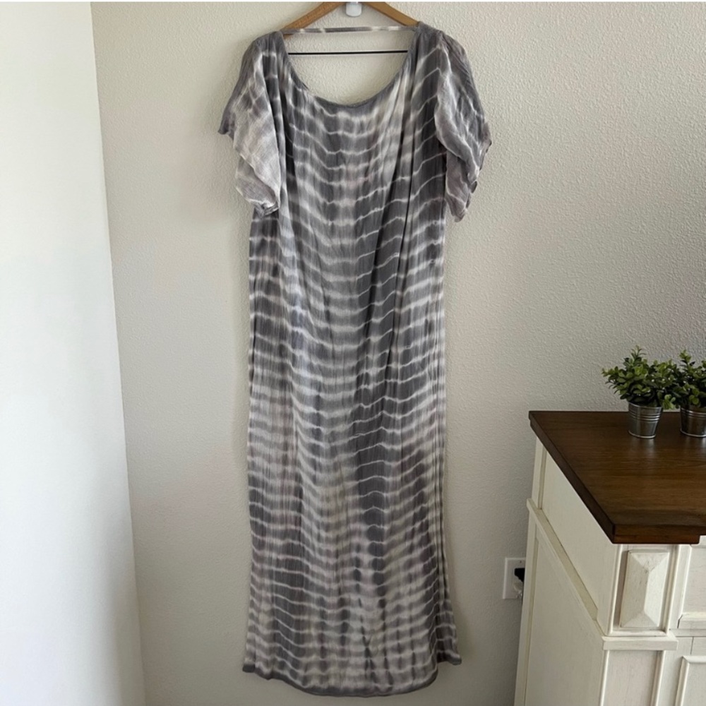 Jen’s Pirate Booty 100% Cotton Gauze Tie Dye Maxi Dress Coverup M/L